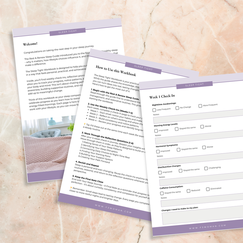Sleep Tight Workbook: Companion to Rest & Renew